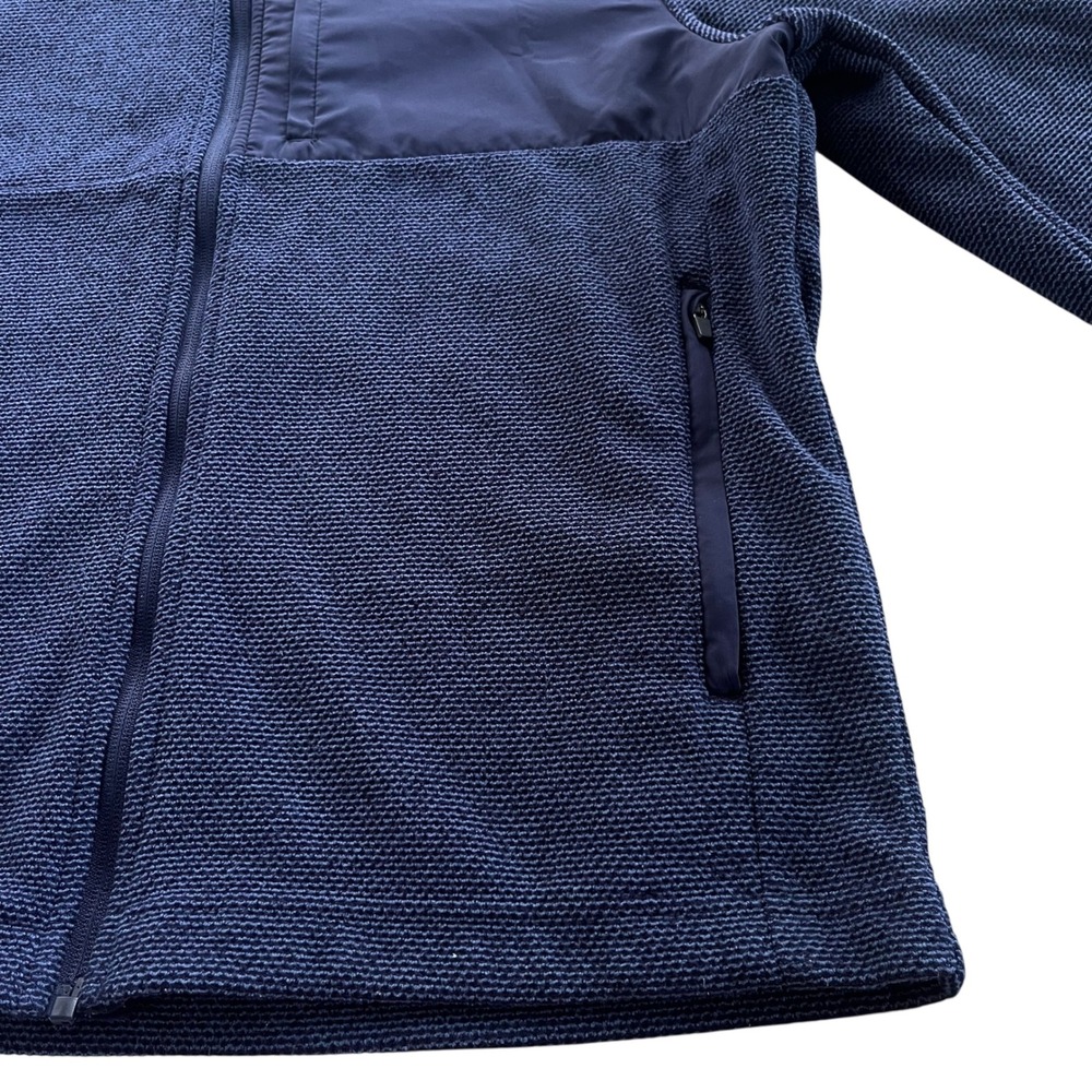 Ben Hogan Performance Men's S Navy Heather Blue Dura Fleece Full Zip Golf Jacket - Picture 12 of 16
